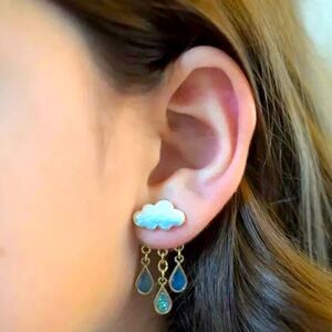 ✨🆕✨🌧️ Cute Rainy Cloud Tassel Earrings 🌧️ ✨